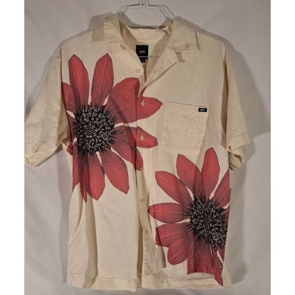 Vans Mens Laurel SS Woven Button Down Shirt‎ Size Medium NEW - Picture 1 of 5
